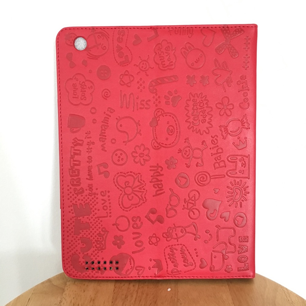 Kawaii red cartoon iPad 1 case - Picture 2 of 7